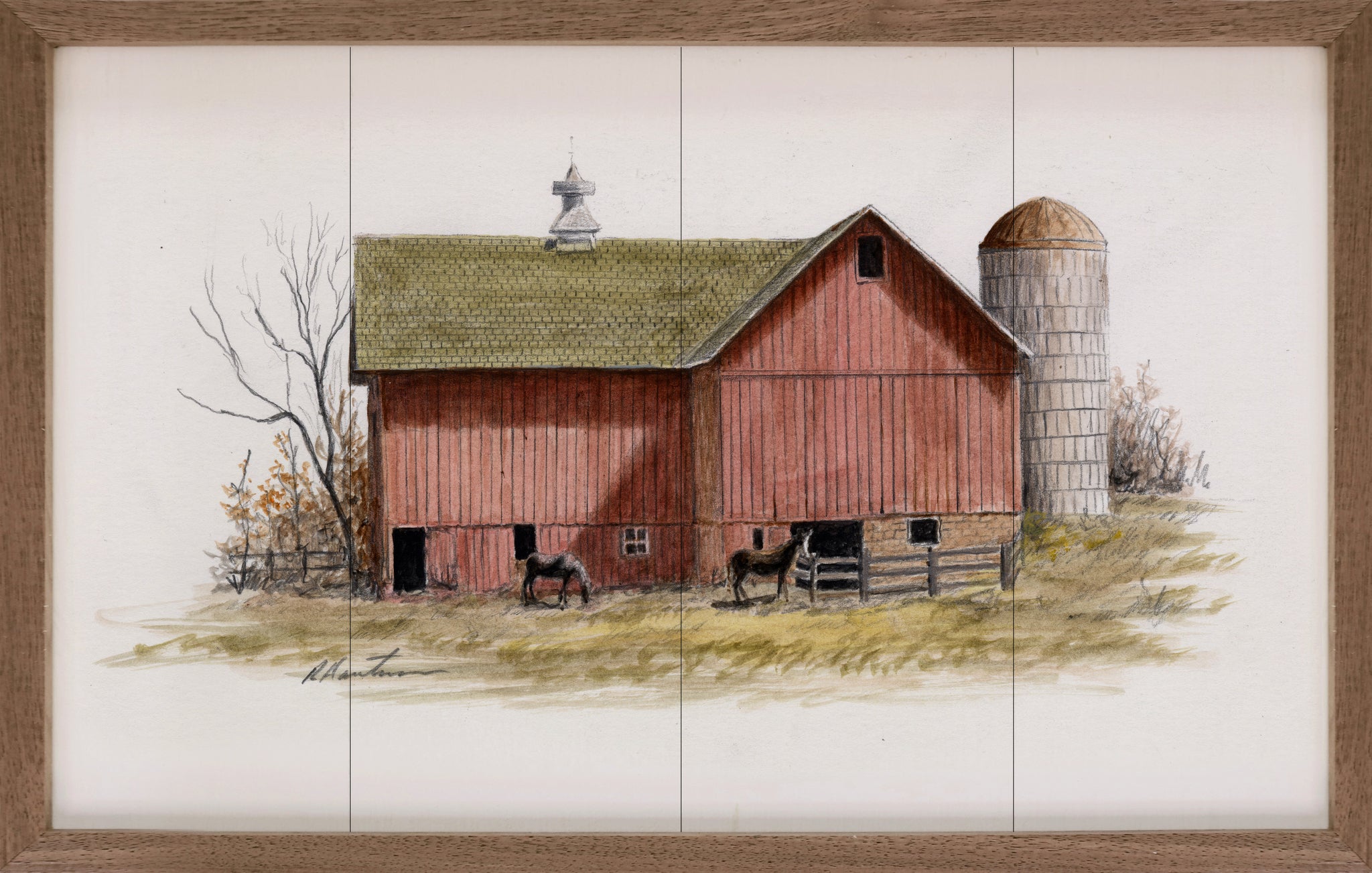 Horses With Barn By Hautman Brothers hautman brothers Kendrick